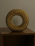 Golden Ring Textured Sculpture vase