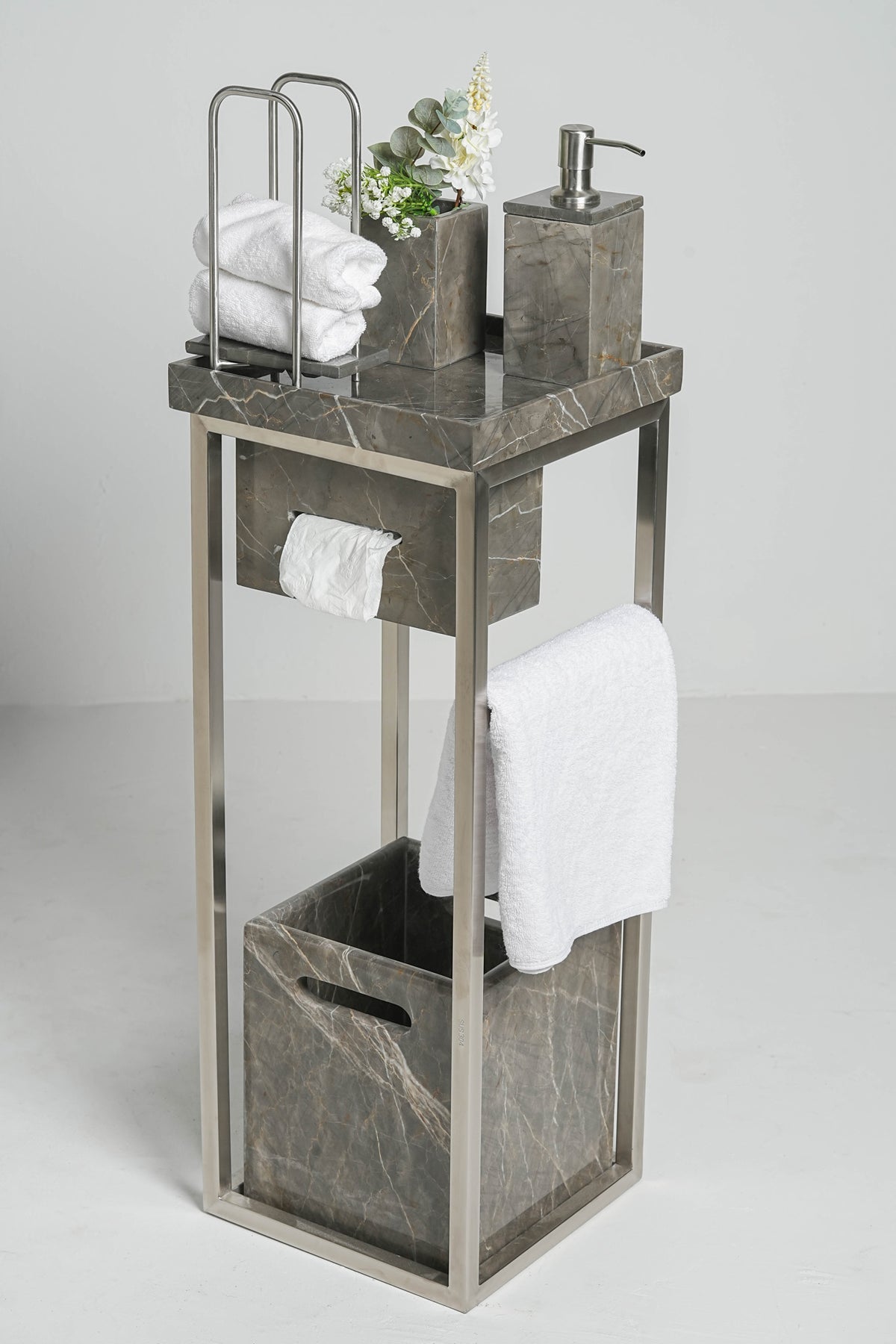 Imperial Piatra Grey Marble Bath Set