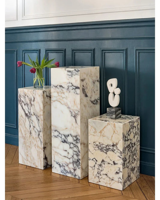 Natural Marble Pedestal( available in 3 sizes )