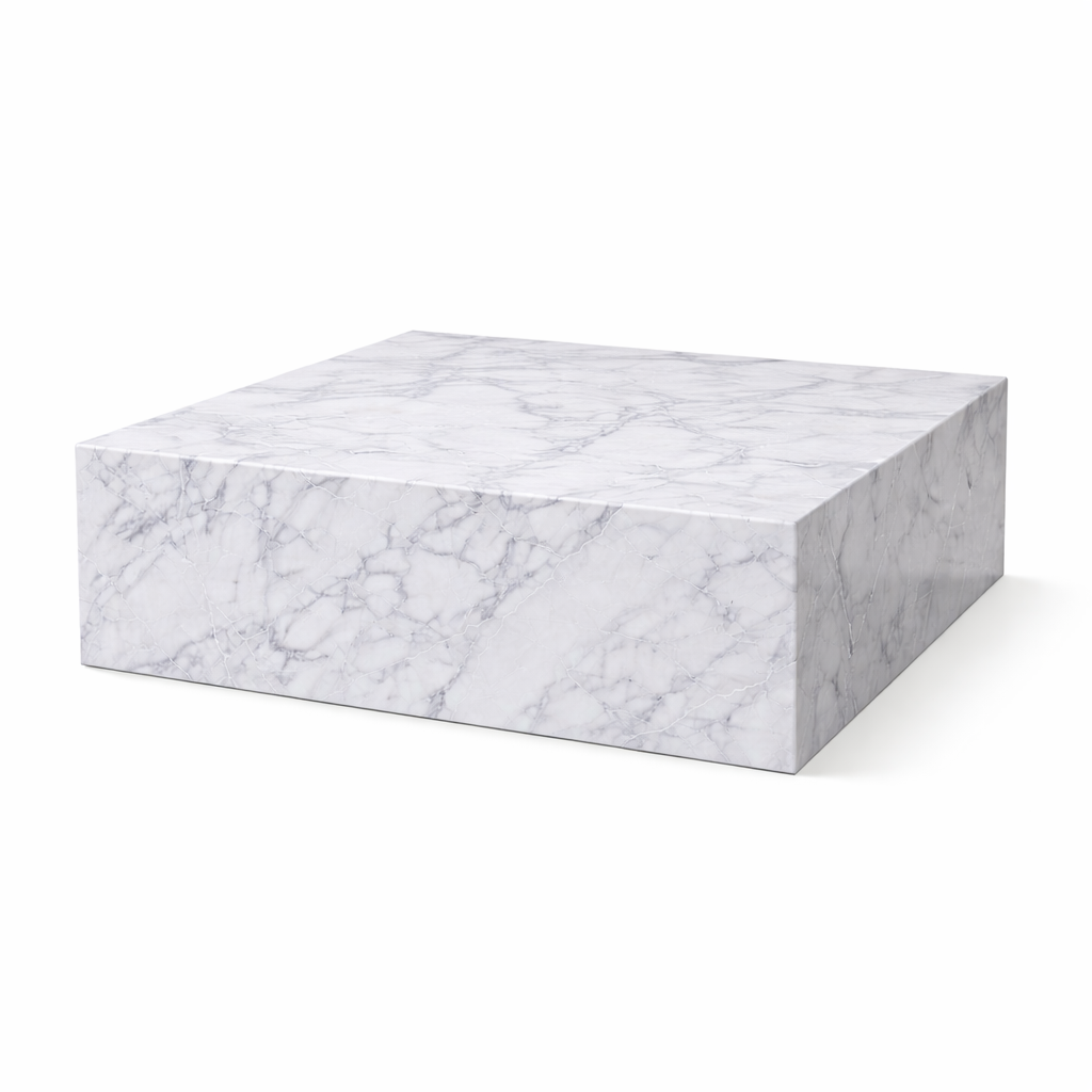 Carrara Rectangular Marble Coffee Table