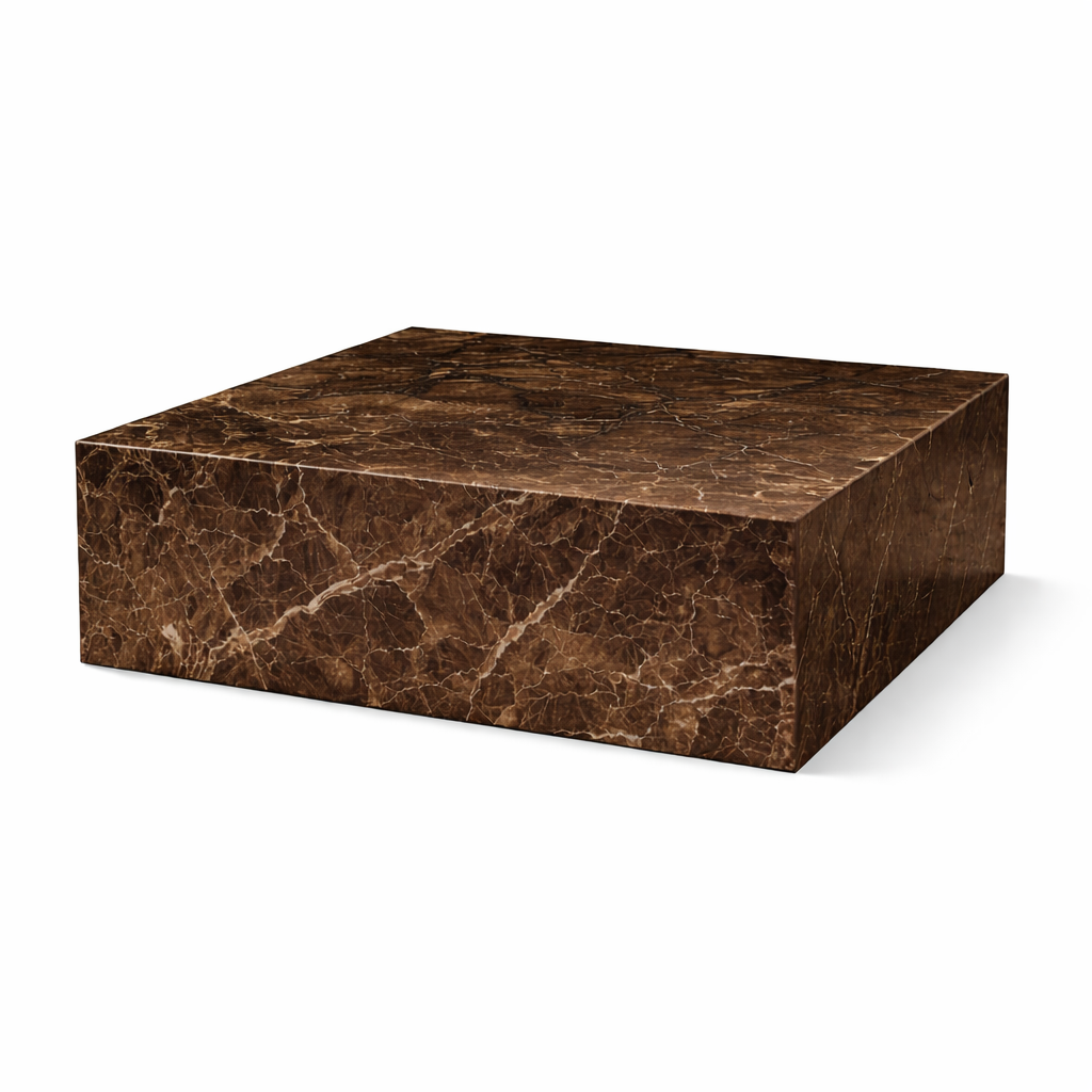Emperador Rectangular Marble Coffee Table
