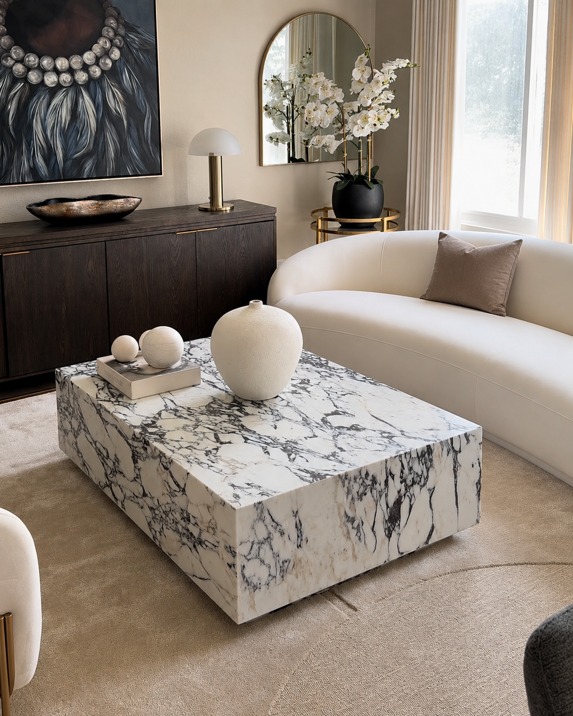 Calacatta viola Marble Coffee Table
