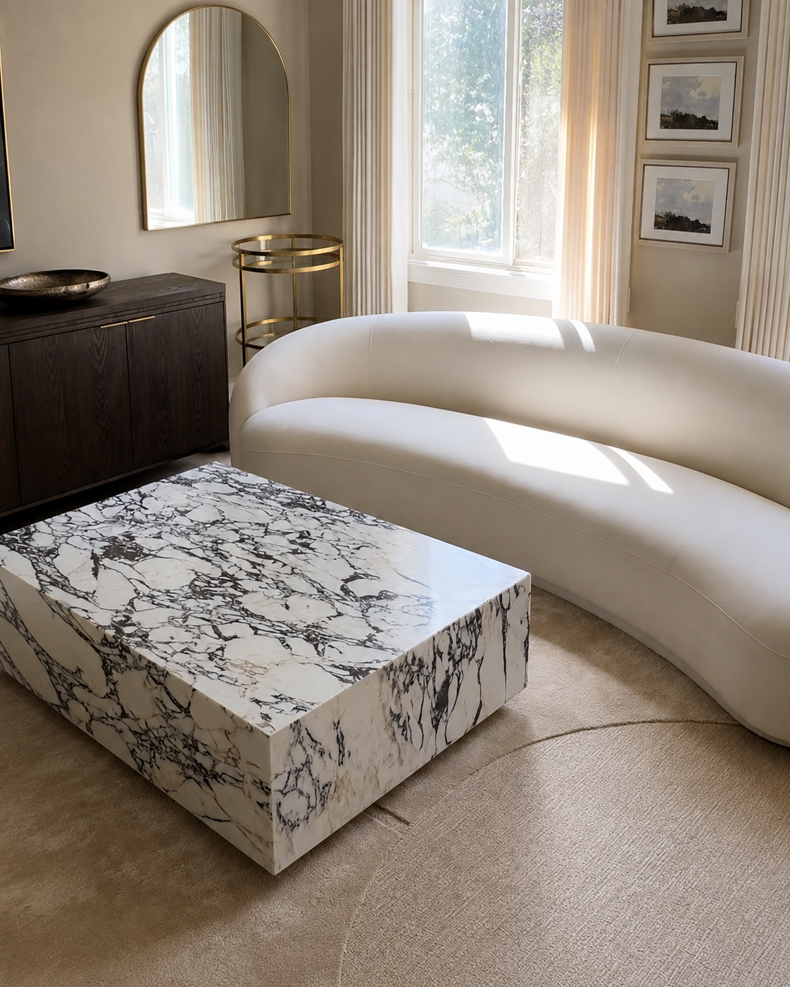 Calacatta viola Marble Coffee Table
