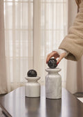 White Marble Ball Holders Set