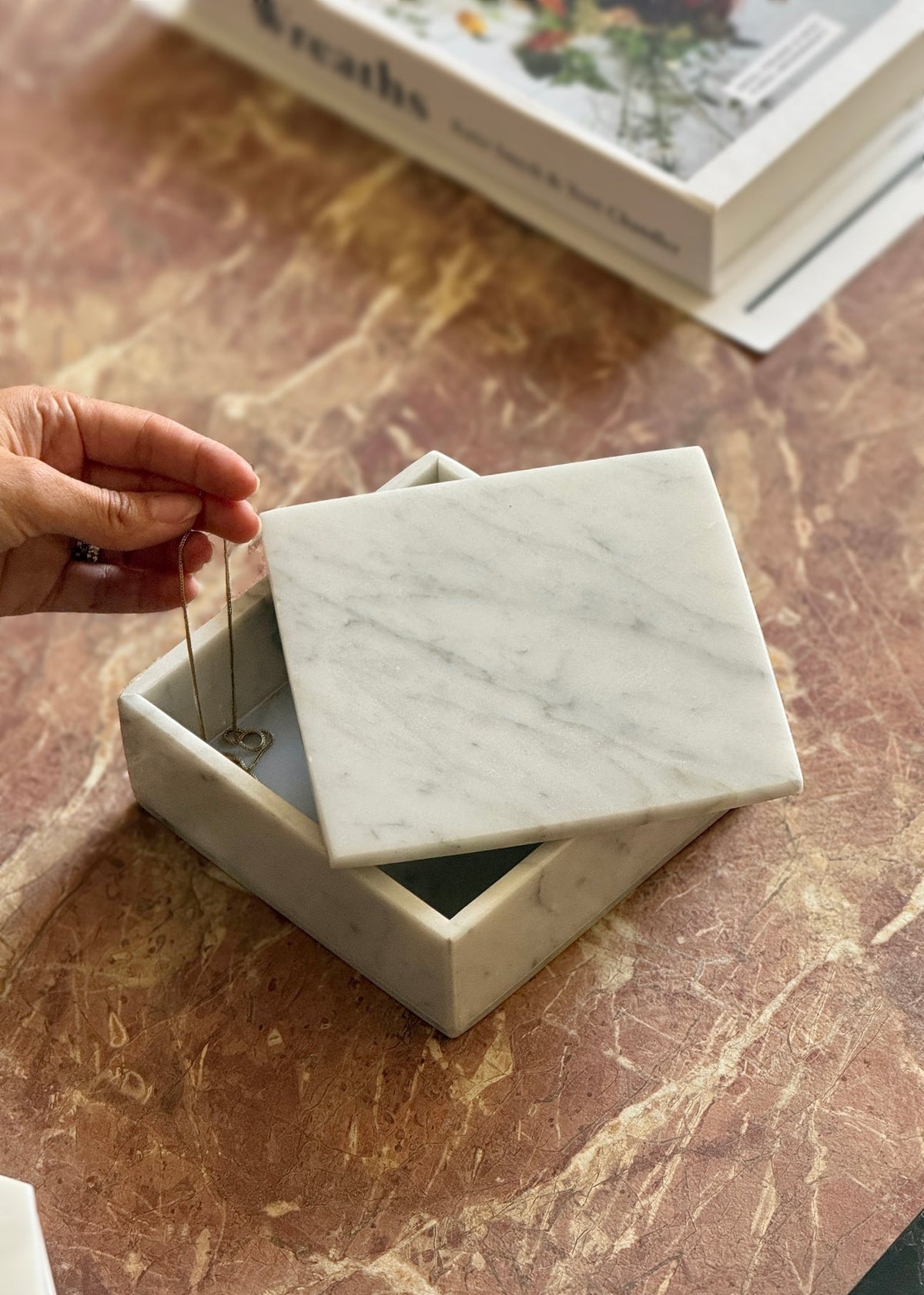 Eden White Marble Box