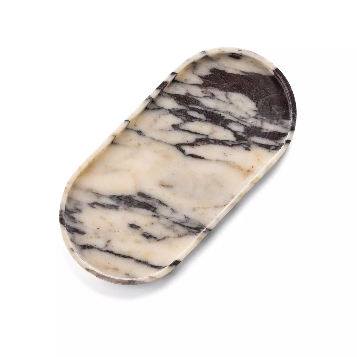Luxurious Calacatta Viola Marble Tray | Handcrafted Elegance (Two Sizes )