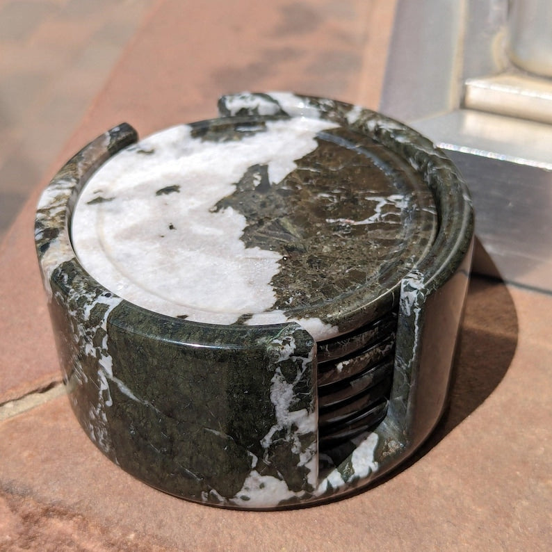 Black Zebra Onyx Stone  Marble Coaster