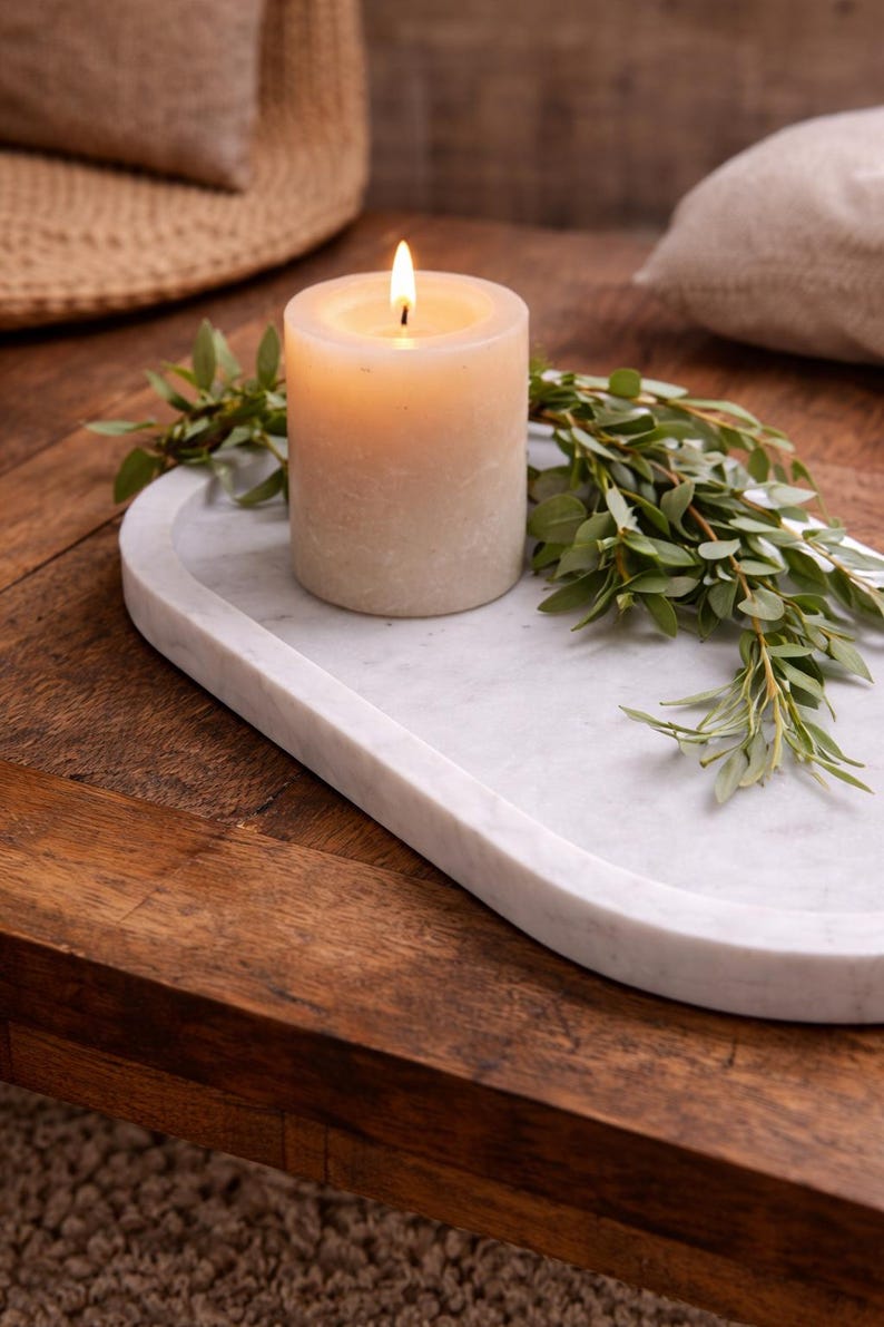 Carrara Marble Tray | Timeless Italian Elegance(Two Sizes )