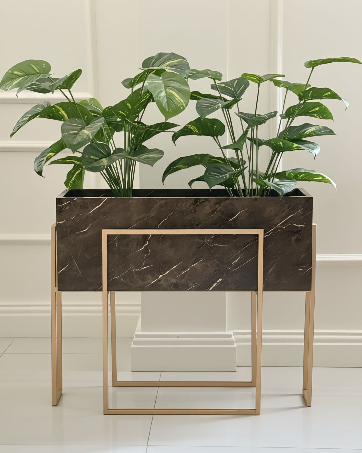 Brown 80cm pot or table Alike Marble
