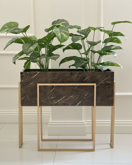 Brown 80cm pot or table Alike Marble