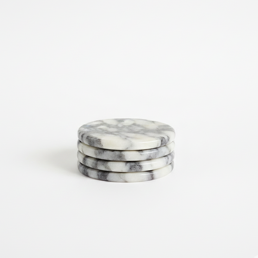 Premium Calacatta Viola Marble Coasters - Modern Italian Elegance