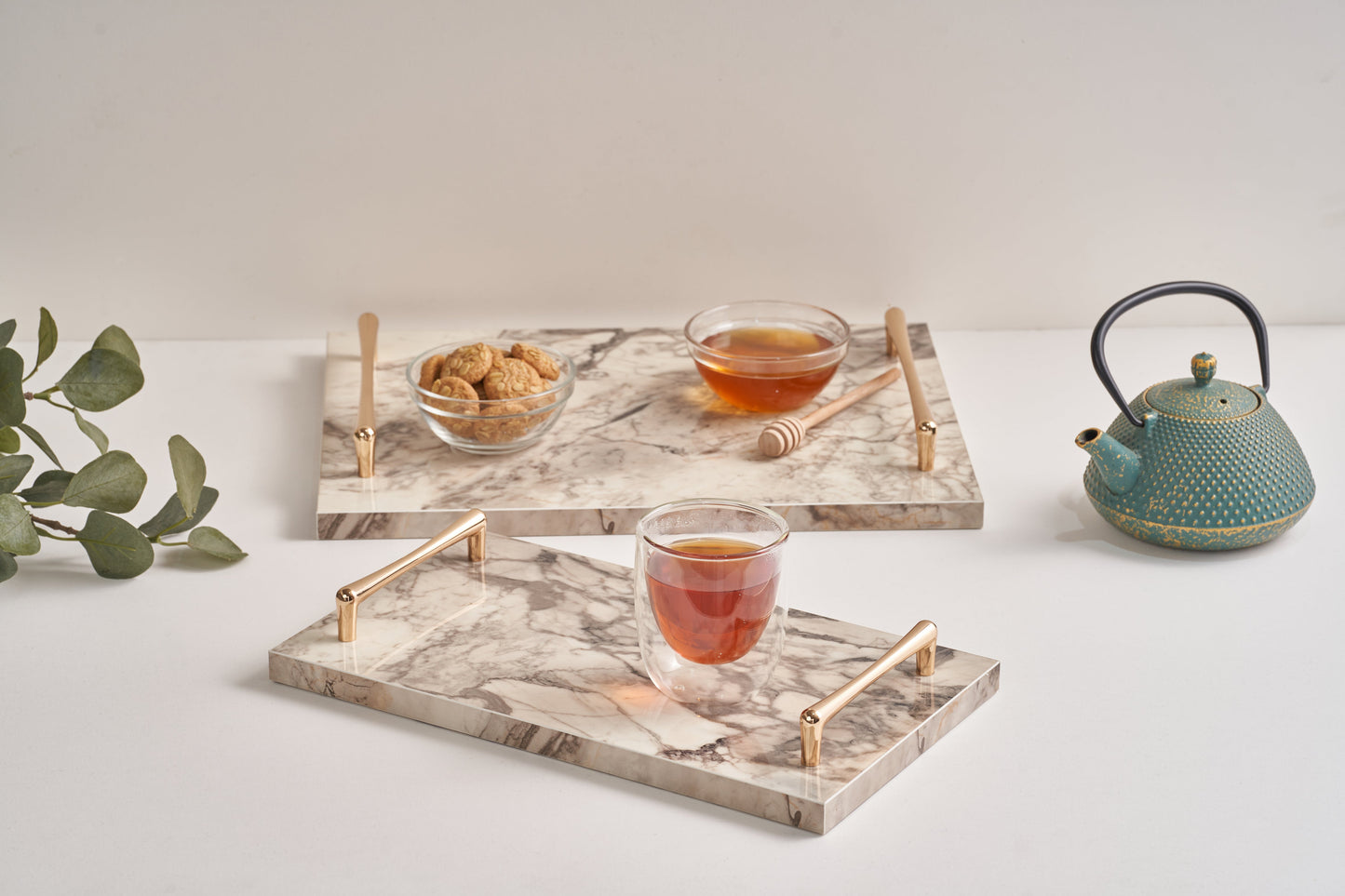 Alike Marble Elegance Serving Tray Set – 3 Pieces of Luxury Faux Marble