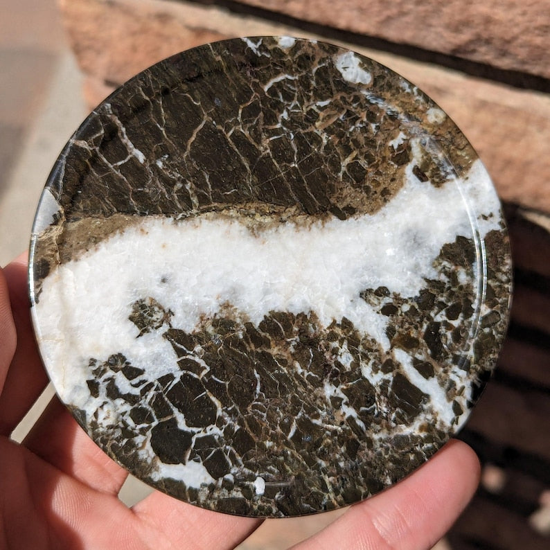 Black Zebra Onyx Stone  Marble Coaster