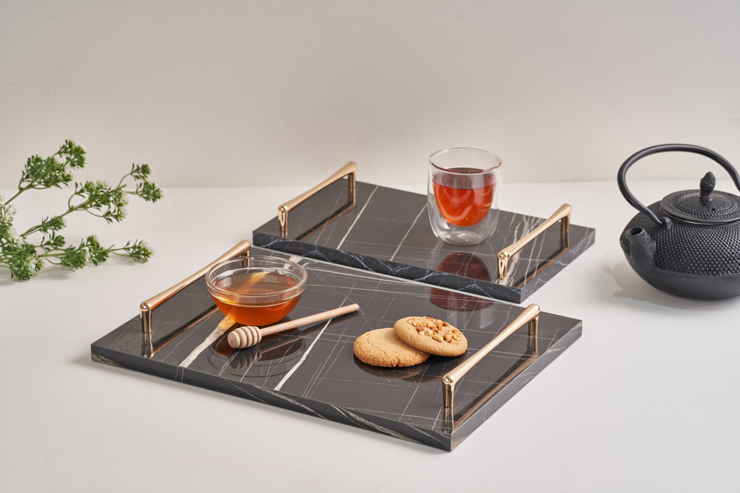 Alike Marble Elegance Serving Tray Set – 3 Pieces of Luxury Faux Marble