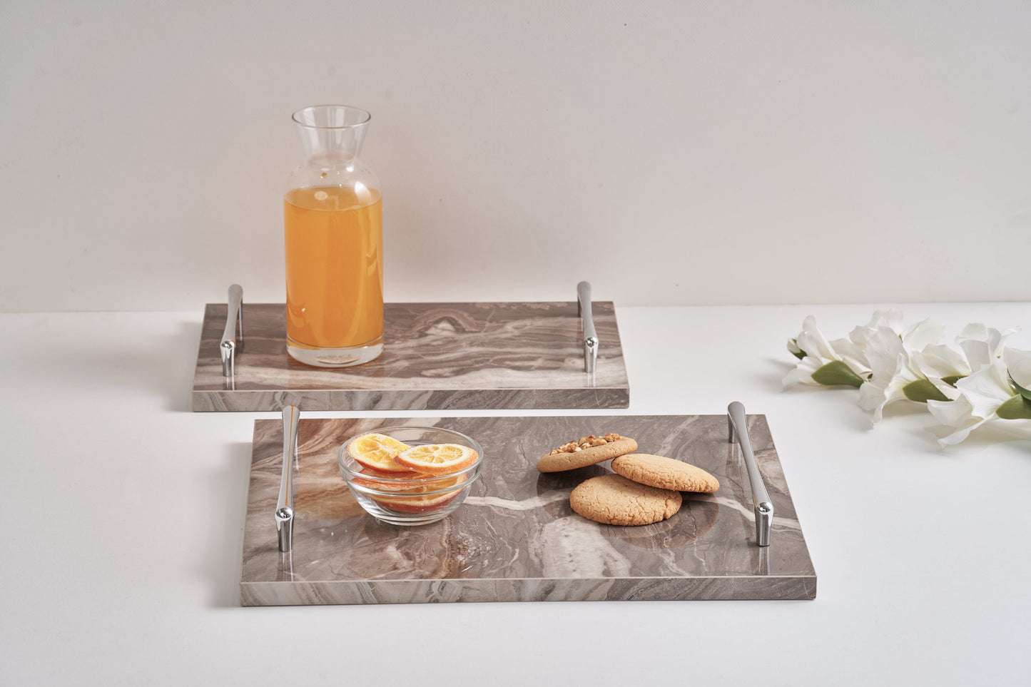 Alike Marble Elegance Serving Tray Set – 3 Pieces of Luxury Faux Marble