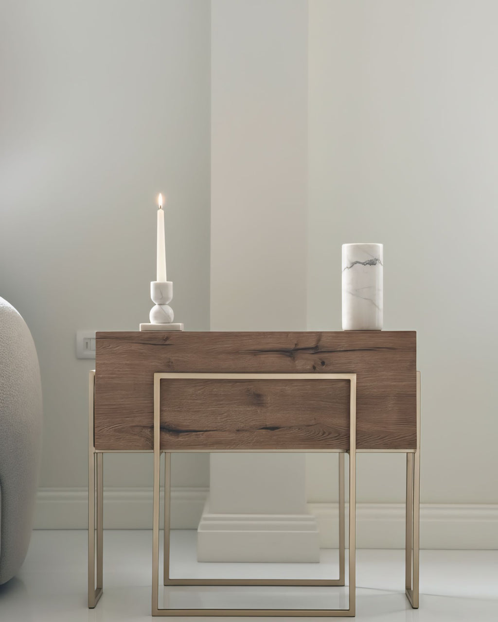 Wooden 80cm pot or table