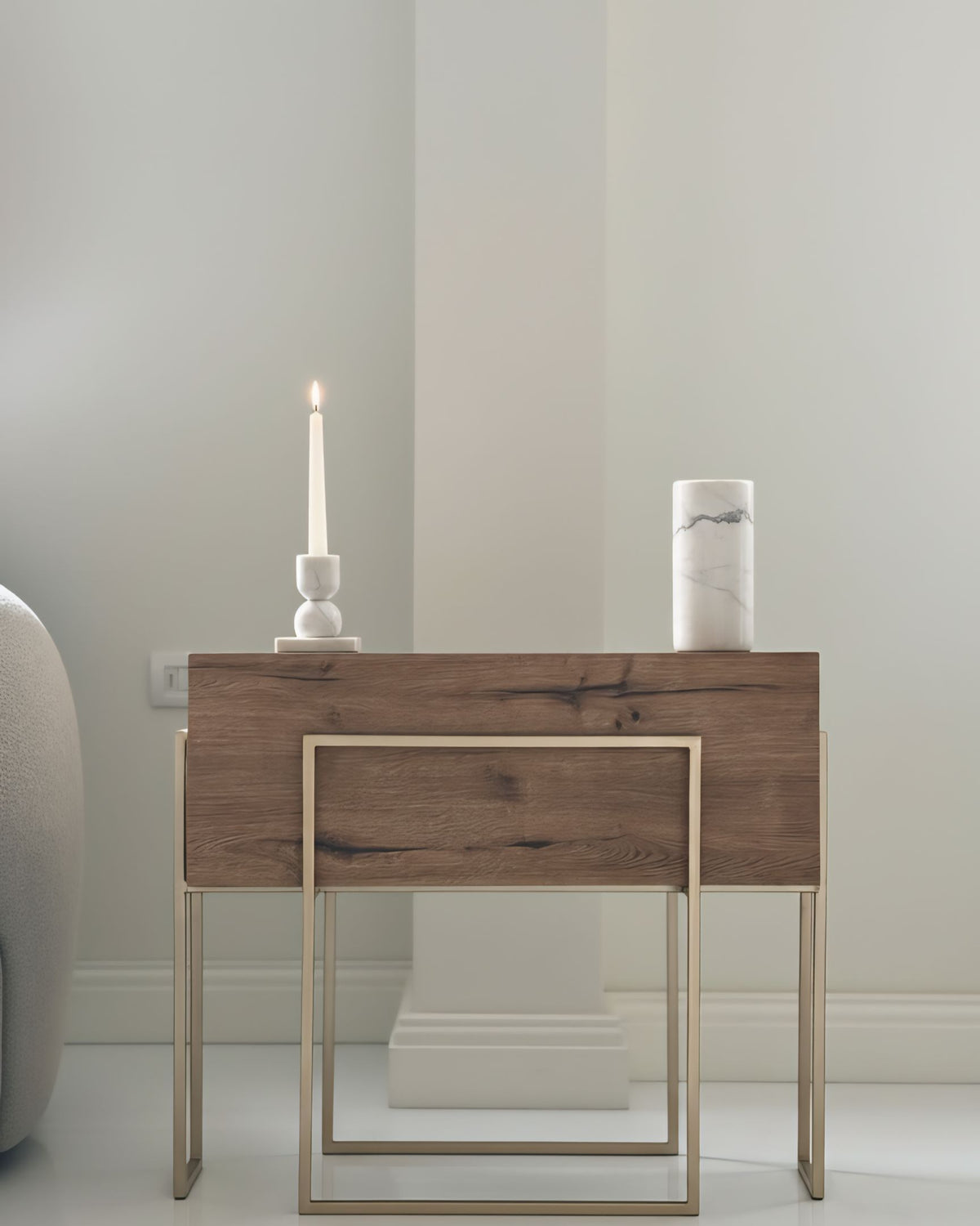 Wooden 80cm pot or table