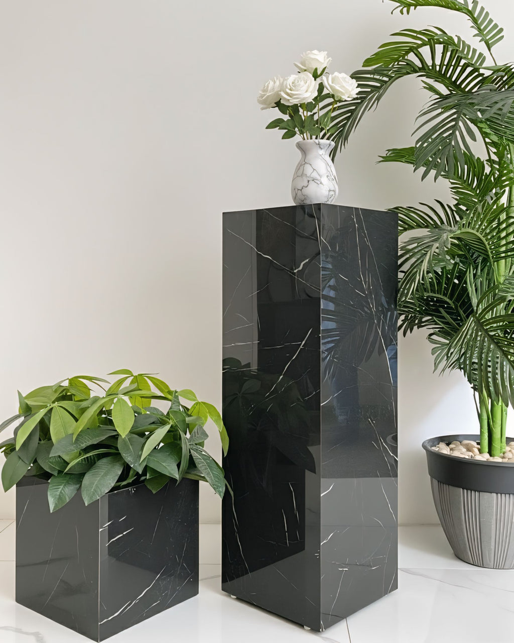 Black Glossy Pedestal ( available 3 sizes)