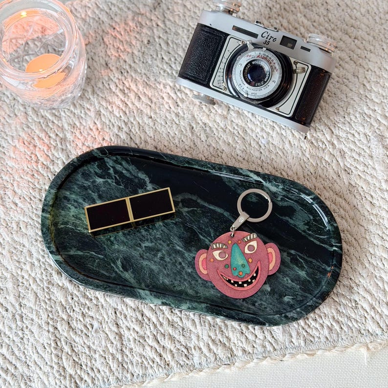 Emerald Green Marble Tray | Timeless Forest Elegance (Two Sizes )