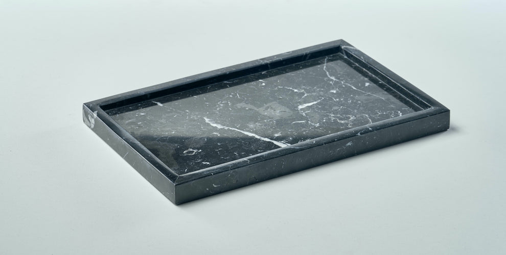 Elegant Handcrafted Natural Marble Serving Tray – Rectangular ( available 2 color )