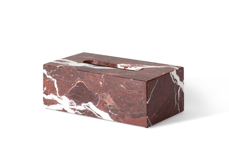 Premium Natural Marble Tissue Box [Multi-Stone Exclusive Collection]