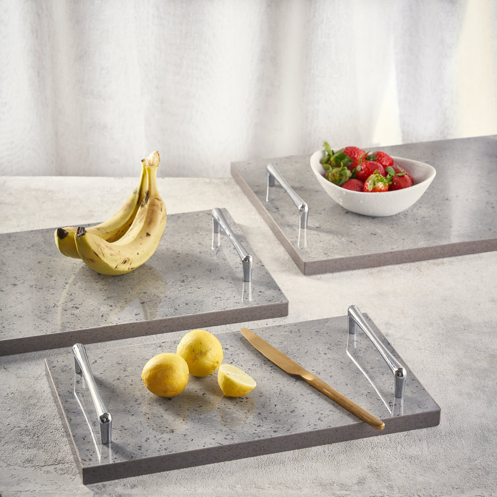 Alike Marble Elegance Serving Tray Set – 3 Pieces of Luxury Faux Marble