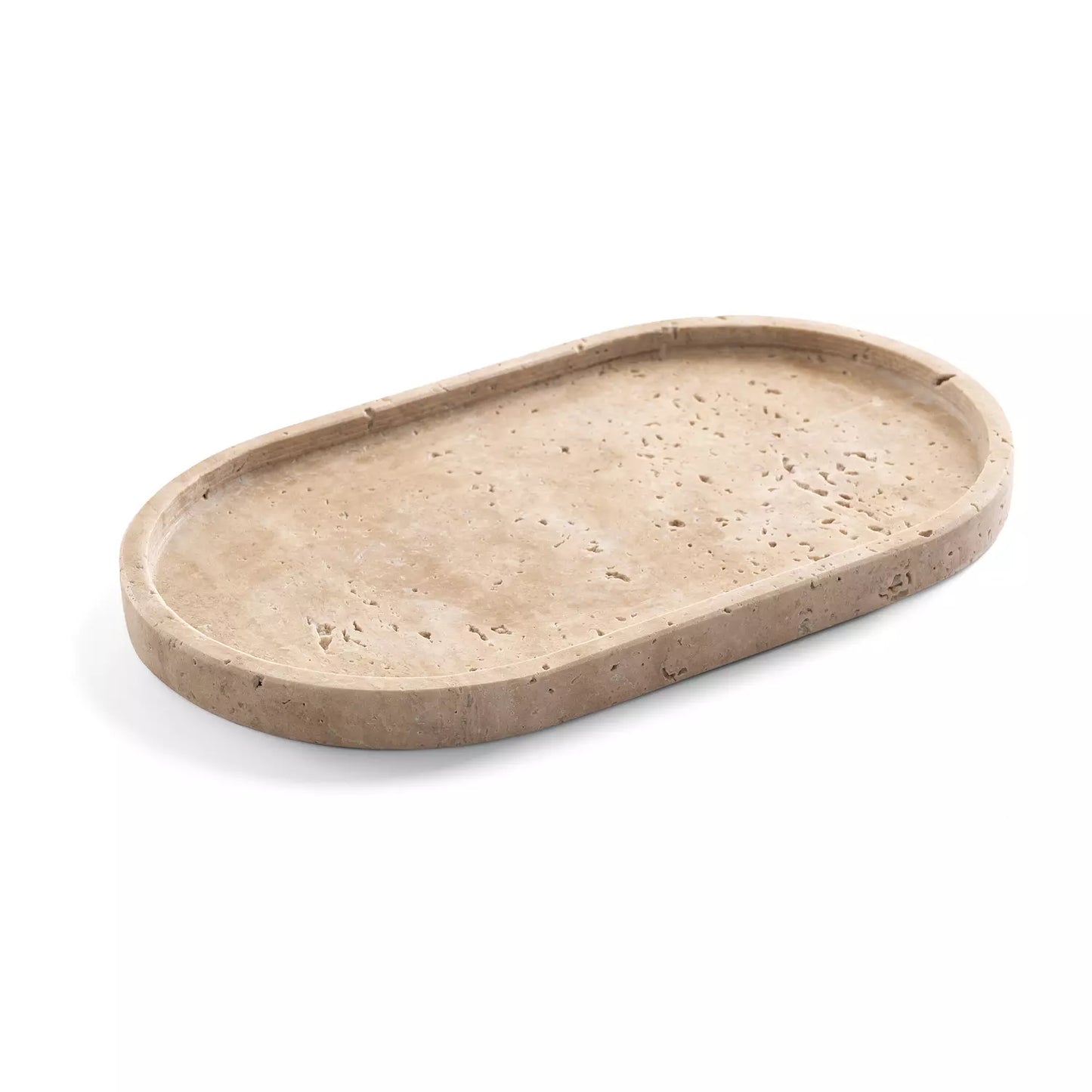 Travertine Minimalist Tray | Earthy Organic Luxury (Two Sizes )