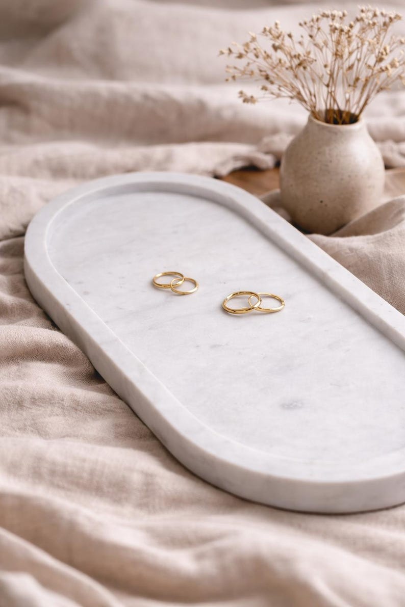 Carrara Marble Tray | Timeless Italian Elegance(Two Sizes )
