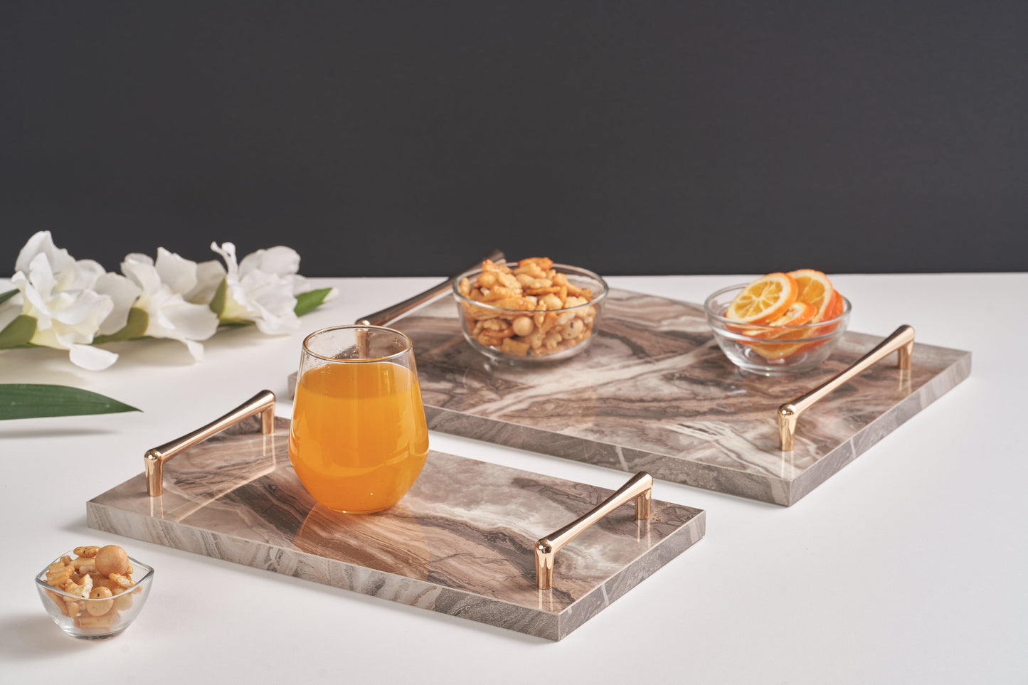 Alike Marble Elegance Serving Tray Set – 3 Pieces of Luxury Faux Marble