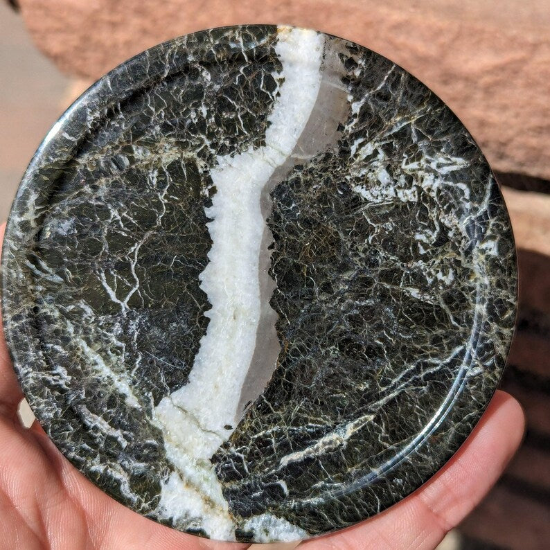 Black Zebra Onyx Stone  Marble Coaster