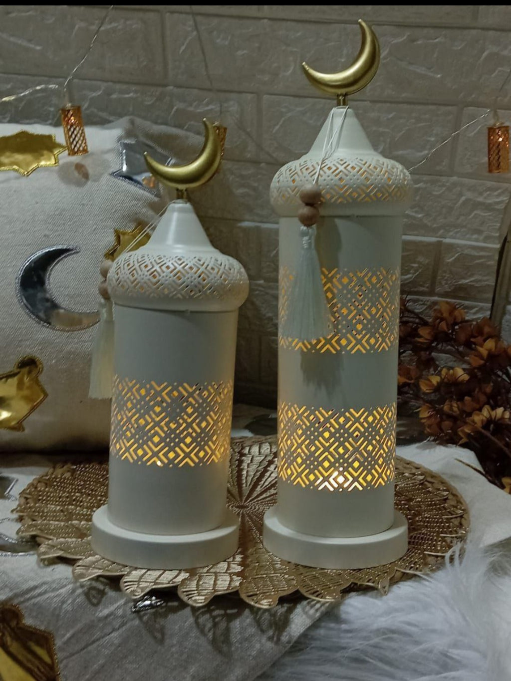 Dome Lanterns Off White Colour