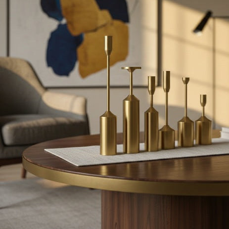 Gold Candle holders set of 6