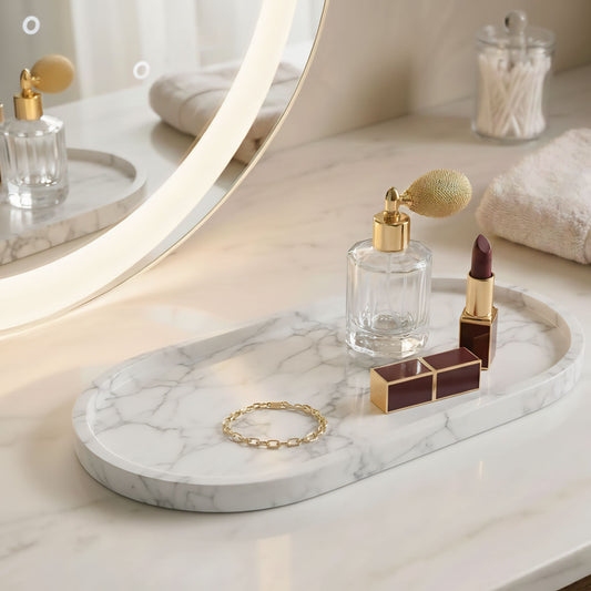 Carrara Marble Tray | Timeless Italian Elegance(Two Sizes )