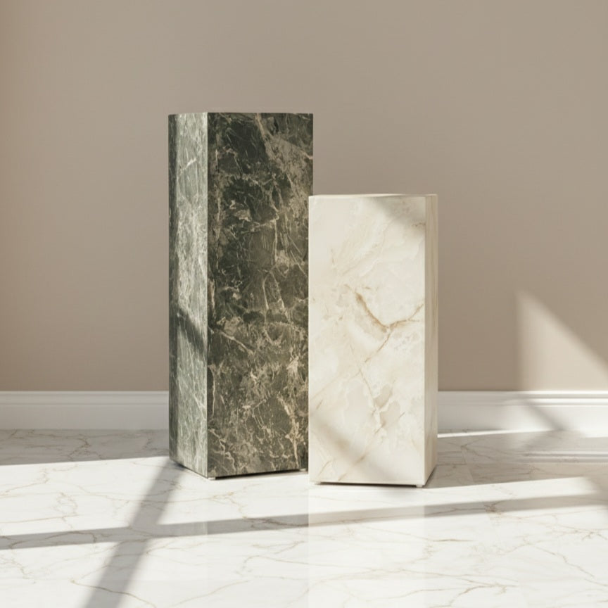 Forest Green Pedestal ( available 3 sizes) Marble-Like