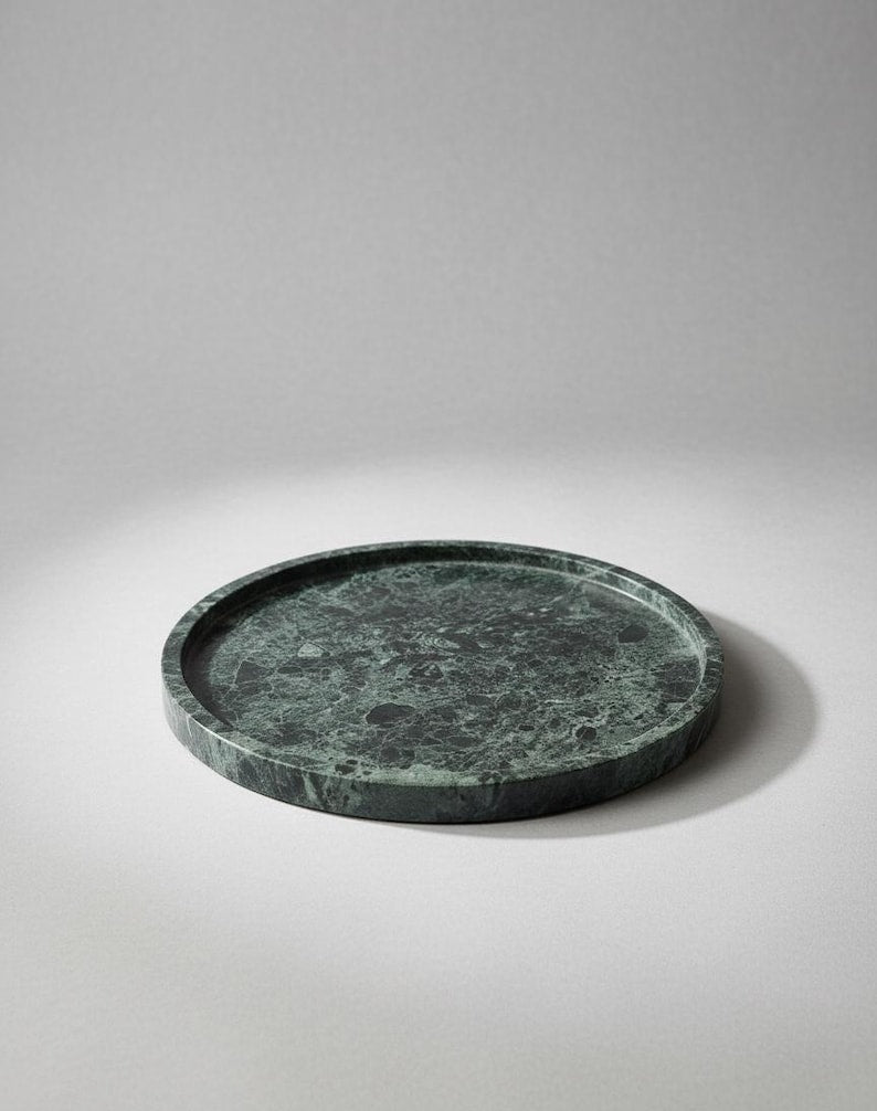 Luxury Green Indian Marble Decorative Tray(Two Sizes )