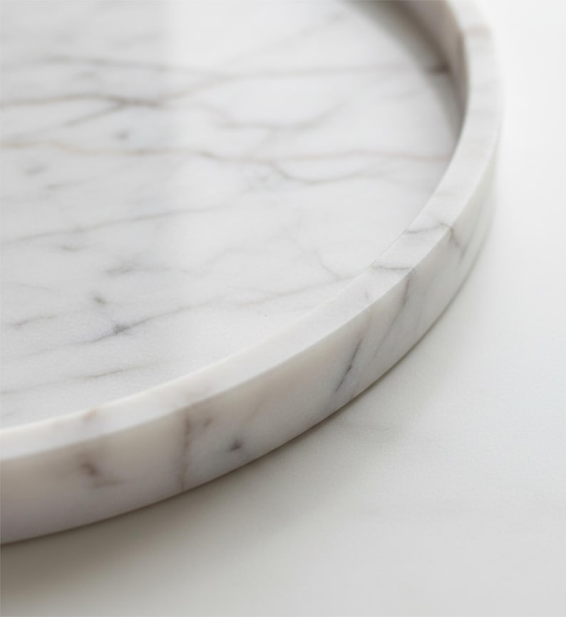 Calacatta Natural Marble Tray – Timeless Luxury(Two Sizes )