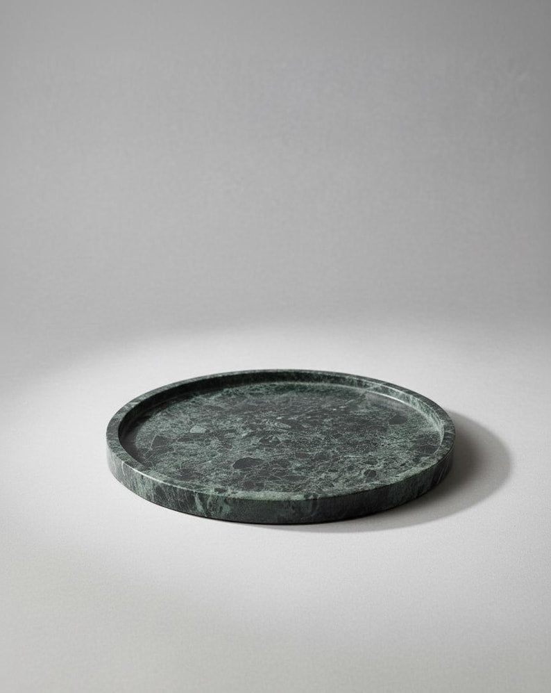 Luxury Green Indian Marble Decorative Tray(Two Sizes )