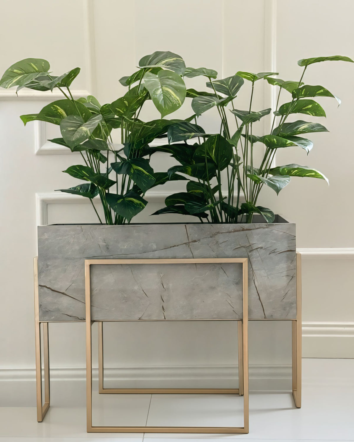 Grayish 80cm pot or table Alike Marble