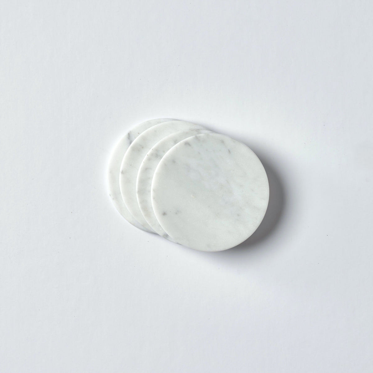 Carrara & Black Spanish Marble Coasters 4 pieces