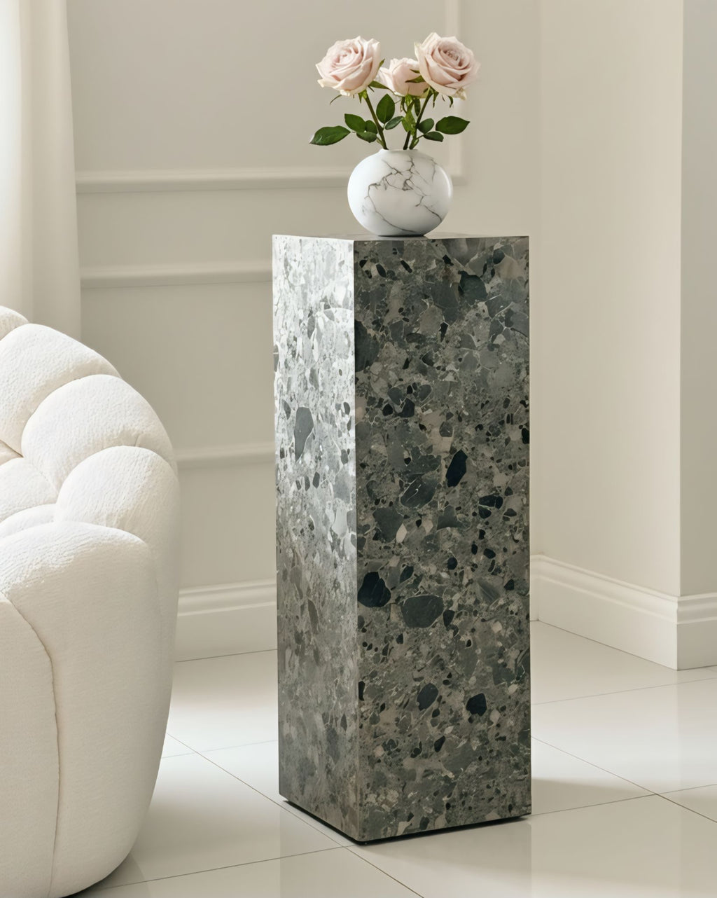 Grey Glossy Pedestal ( available 3 sizes)