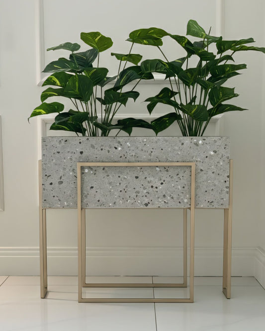 Grey stone 80cm pot or table Alike Marble