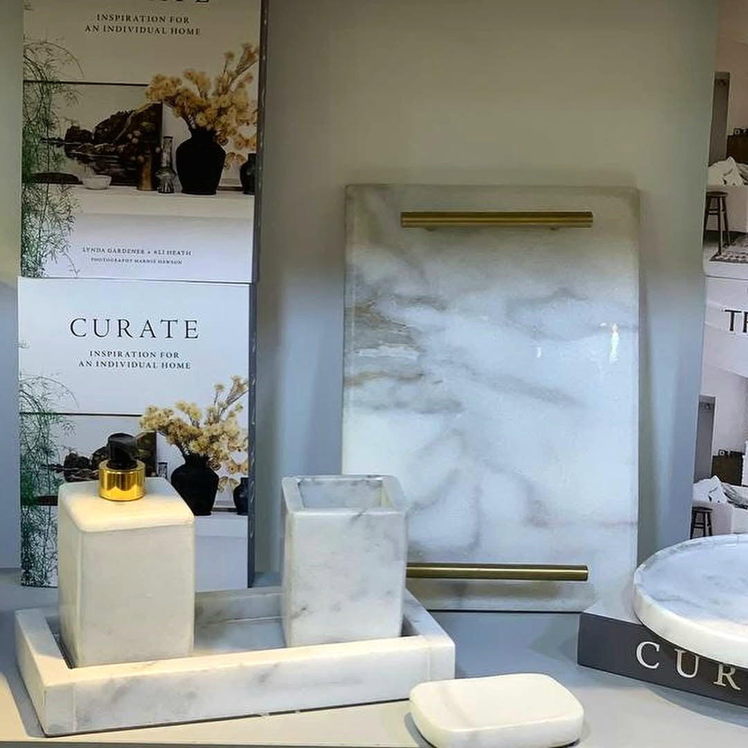 Elegant white Marble Vanity Tray – Timeless Luxury for Your Home