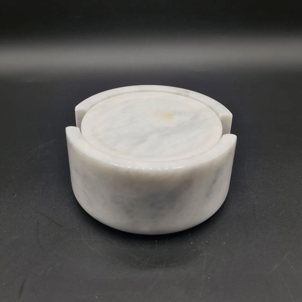 White Carrara Marble Coaster