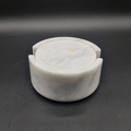 White Carrara Marble Coaster