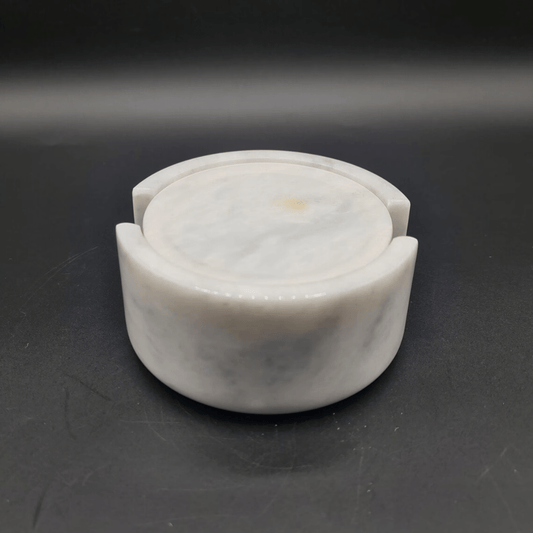 White Carrara Marble Coaster