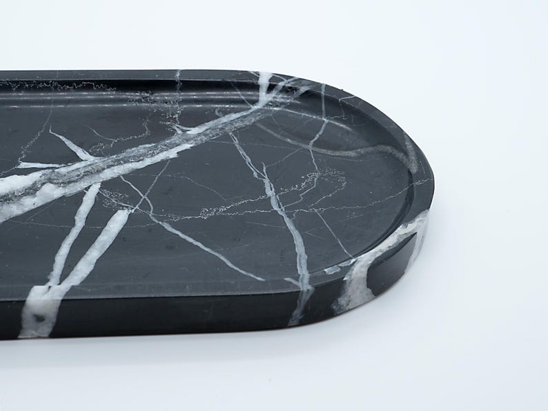 Black Spanish Marble Tray | The Epitome of Modern Luxury (Two Sizes )