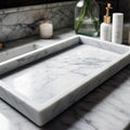 Carrara & black  Spanish Marble Bath Tray