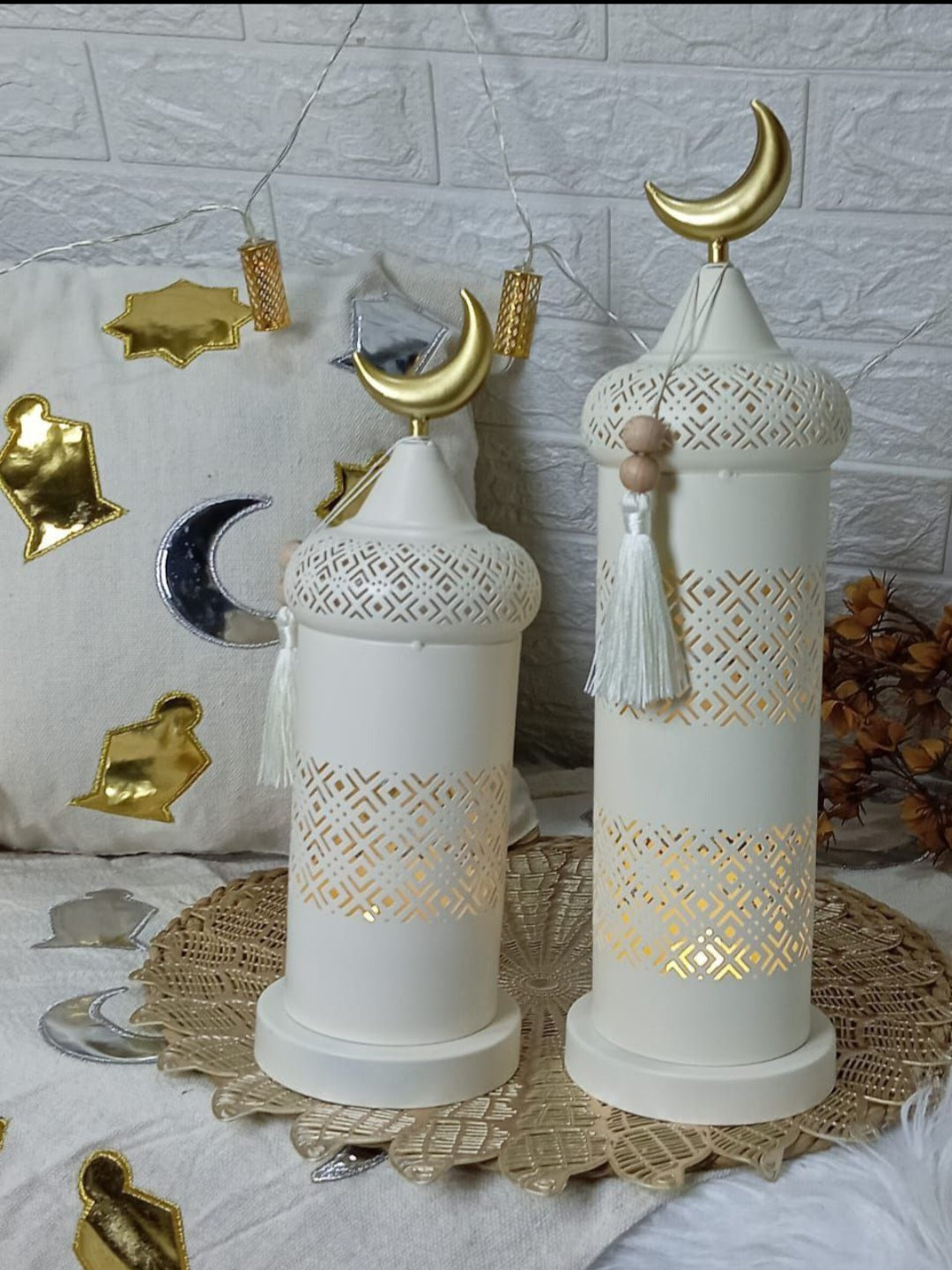 Dome Lanterns Off White Colour