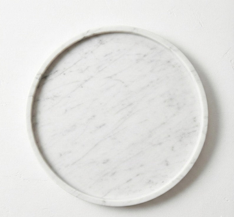 Calacatta Natural Marble Tray – Timeless Luxury(Two Sizes )