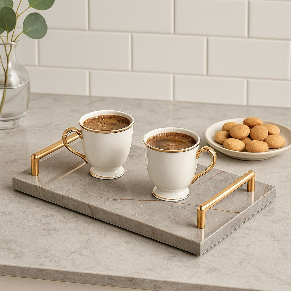 Alike Marble Elegance Serving Tray Set – 3 Pieces of Luxury Faux Marble